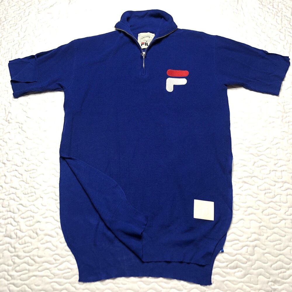 Fila D-ANTIDOTE Women’s Soft Wool Sweater Blue Size XS Zipper